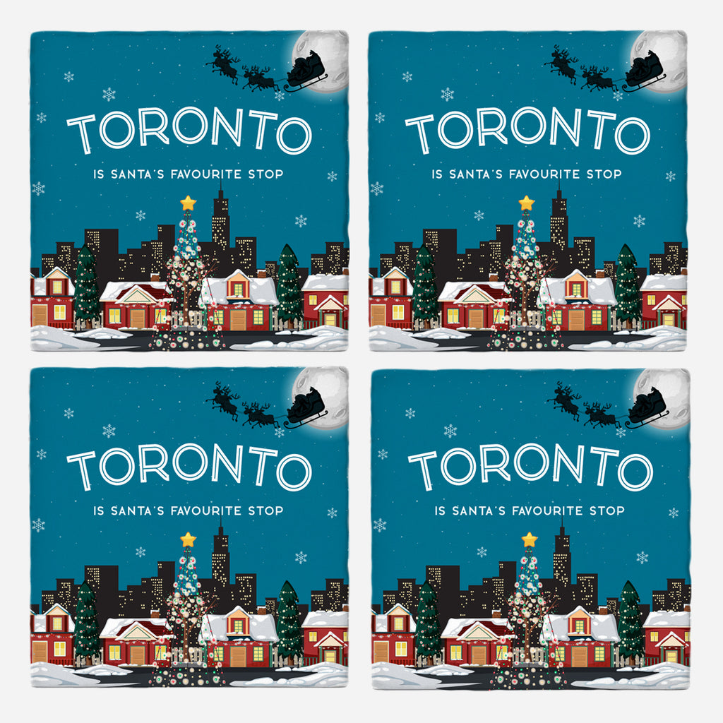Your City Is Santa's Favourite Stop Custom Coasters (Canada/UK Version Versatile Coasters