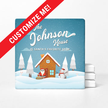 Your House Is Santa's Favorite Stop Custom Coasters (US Version)