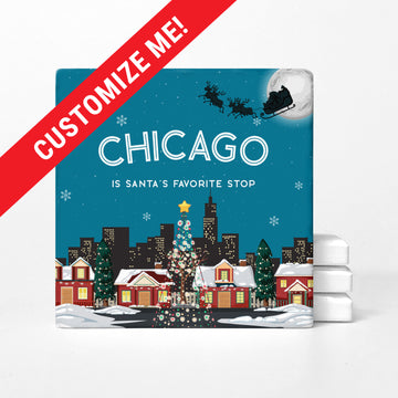 Your City Is Santa's Favorite Stop Custom Coasters (US Version)