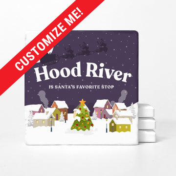 Your Town Is Santa's Favorite Stop Custom Coasters (US Version)