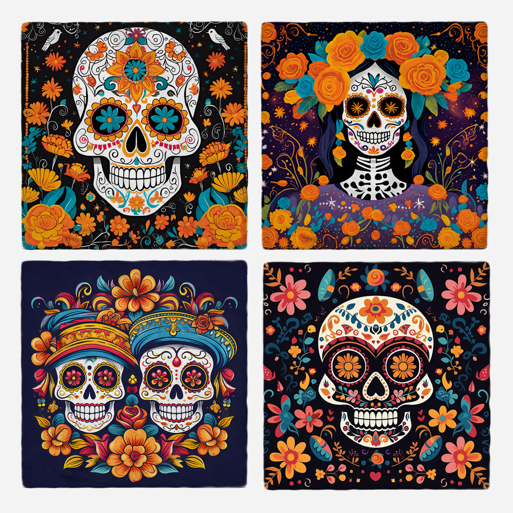 Calaca Design Day of the Dead Calaca – Versatile Coasters