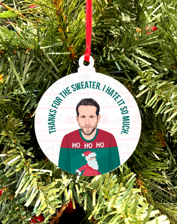 Ryan Hates His Sweater - Tree Ornament