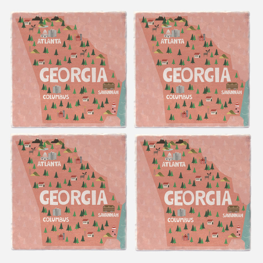 Georgia State Illustration