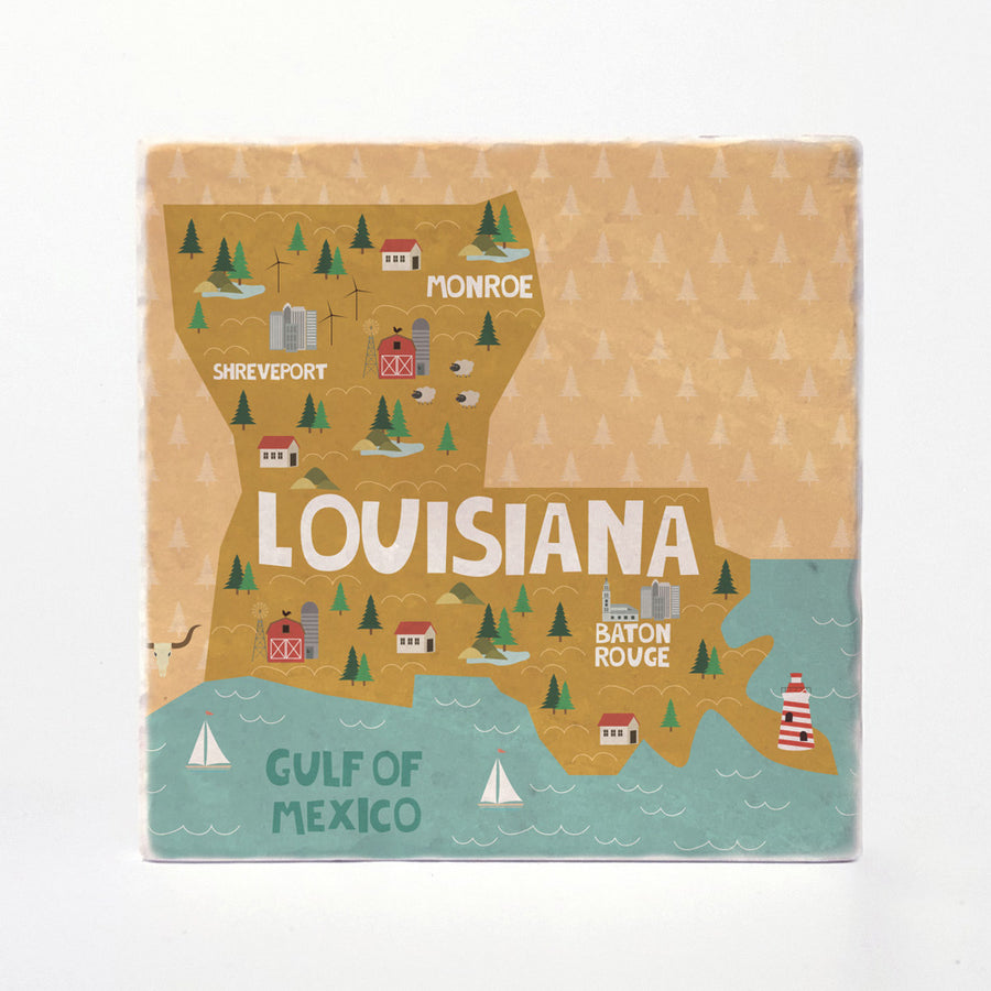 Louisiana State Illustration