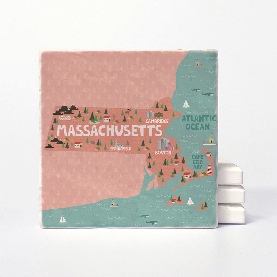Massachusetts State Illustration