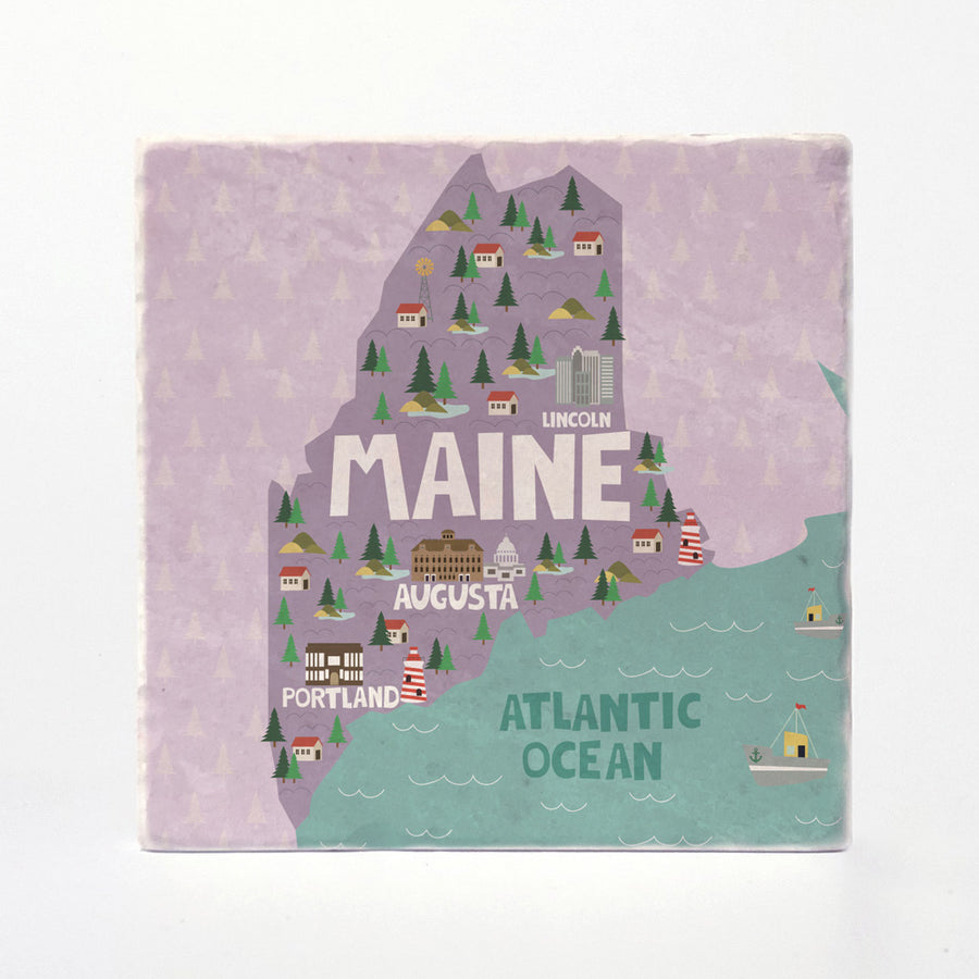 Maine State Illustration