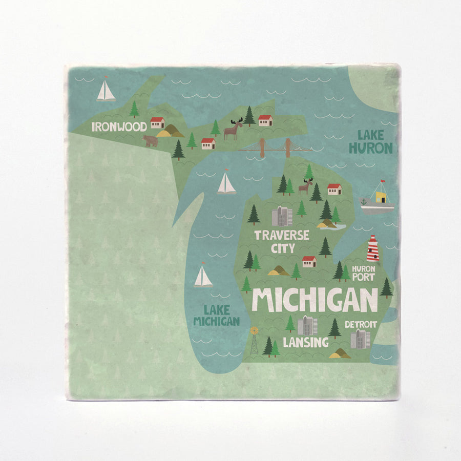 Michigan State Illustration