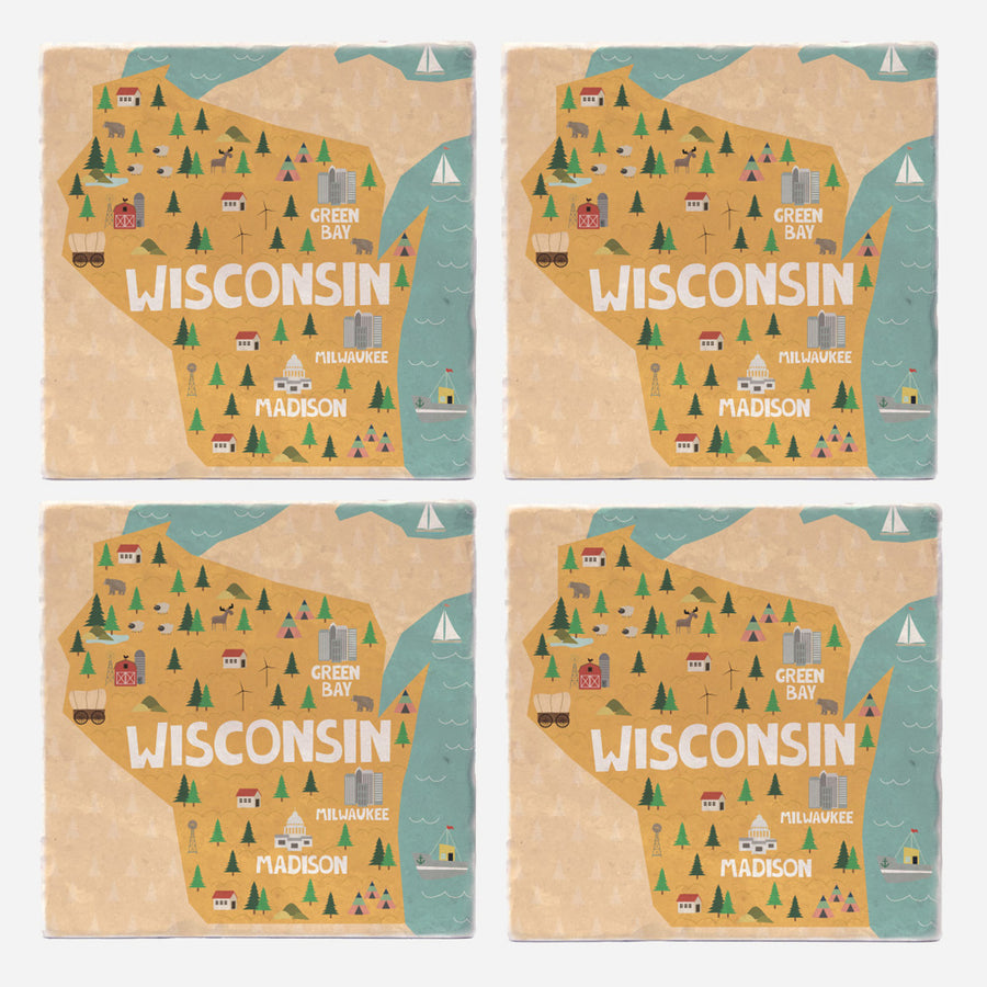 Wisconsin State Illustration