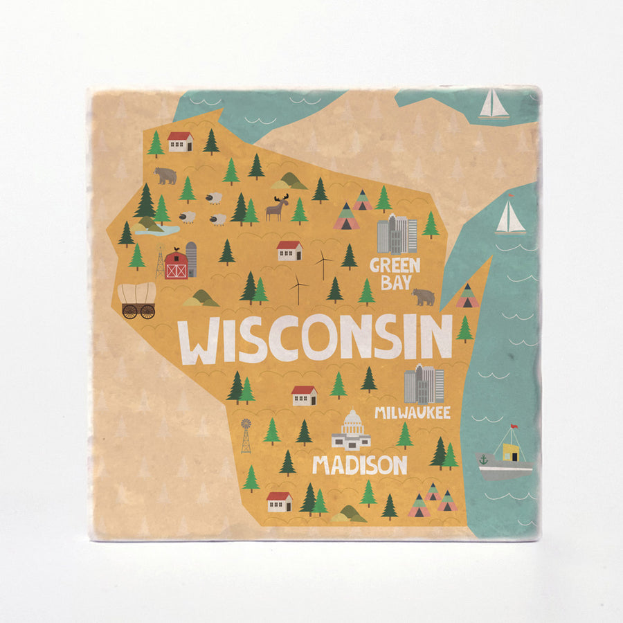 Wisconsin State Illustration