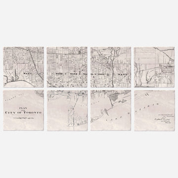 Toronto 1901 Map - Set of 8
