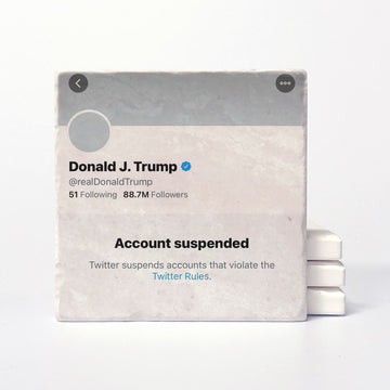 Trump's Twitter Suspended Commemorative Coaster Set (Pre-Order)