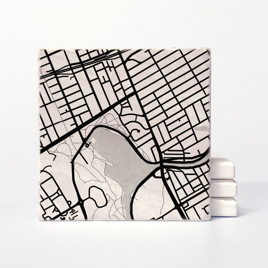 Custom Modern Map Coasters